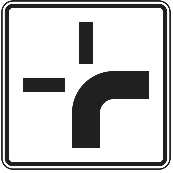 Verlauf der Vorfahrtstraße