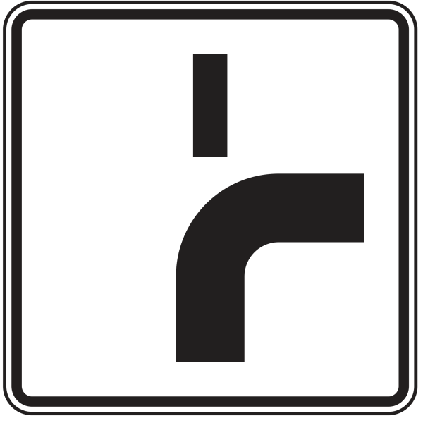 Verlauf der Vorfahrtstraße