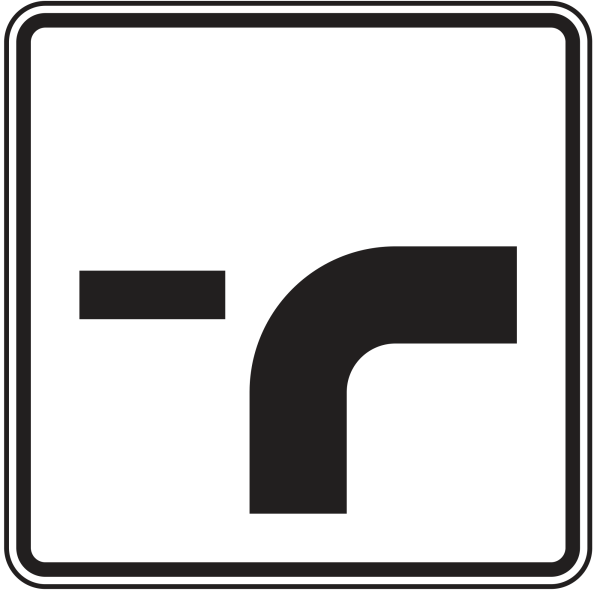Verlauf der Vorfahrtstraße