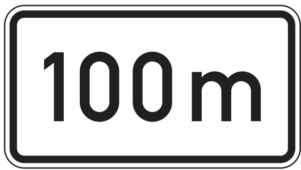 Entfernungsangabe in m (nur volle 50er)
