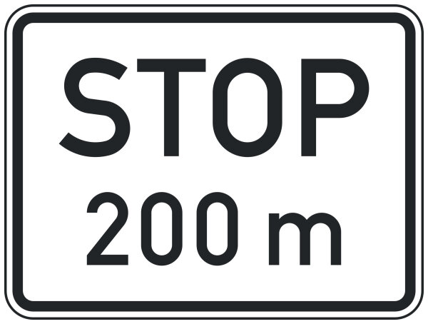 Stop in ... m