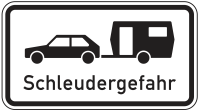 Zusatzzeichen 1006-30 „Schleudergefahr für...