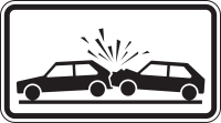 Zusatzzeichen 1006-31 „Unfallgefahr“ -...