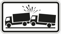 Zusatzzeichen 1006-32 „Unfallgefahr Lkw“ -...