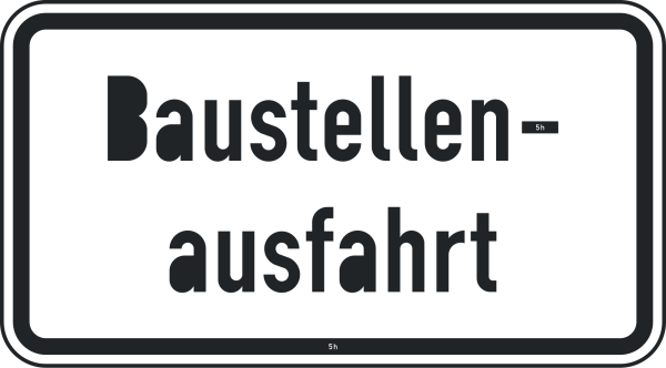 Baustellenausfahrt