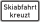 Skiabfahrt kreuzt
