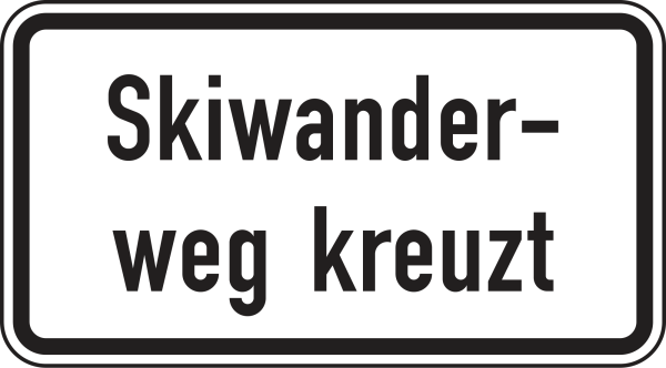 Skiwanderweg kreuzt