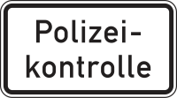 Zusatzzeichen 1007-58 „Polizeikontrolle“ -...