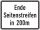 Ende Seitenstreifen in 200 m