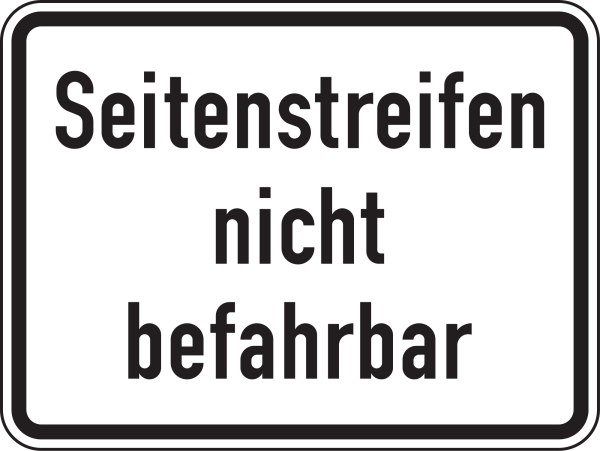 Seitenstreifen nicht befahrbar