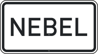 Zusatzzeichen 1007-61 „Nebel“ - Schilderwerk...