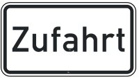 Zusatzzeichen 1007-62 „Zufahrt“ -...