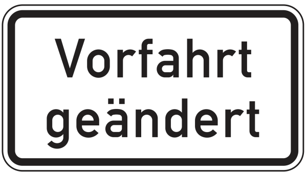 Vorfahrt geändert