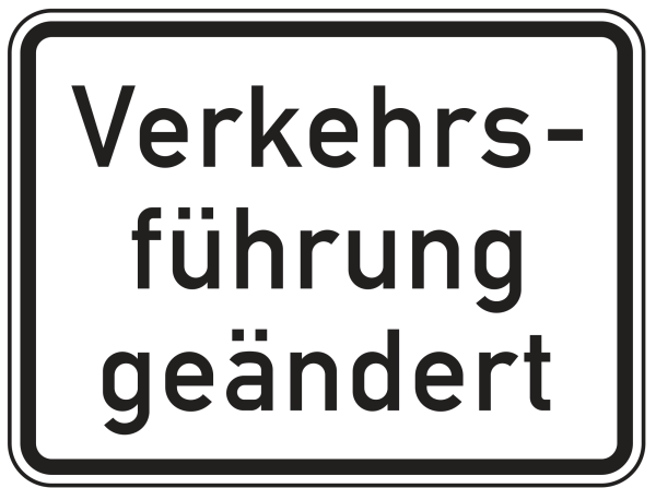 Verkehrsführung geändert