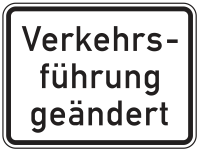Zusatzzeichen 1008-31 „Verkehrsführung...