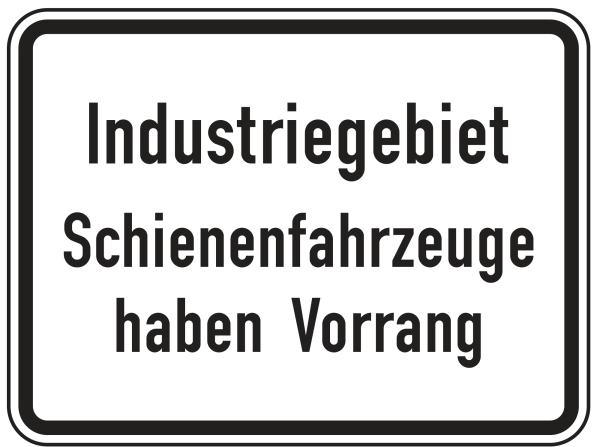 Industriegebiet Schienenfahrzeuge haben Vorrang (zu Z.201)