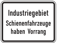 Industriegebiet Schienenfahrzeuge haben Vorrang (zu Z.201)