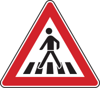 Fußgängerüberweg, Aufstellung rechts