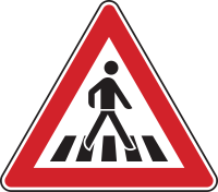 Fußgängerüberweg, Aufstellung links