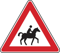 Verkehrszeichen 101-23 „Reiter, Aufstellung...