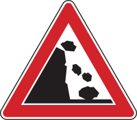 Verkehrszeichen 101-25 „Steinschlag, Aufstellung...