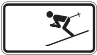 Zusatzzeichen 1010-11 „Wintersport erlaubt“ -...
