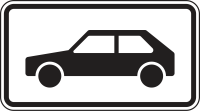 Zusatzzeichen 1010-58 „Personenkraftwagen“ -...