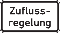Zusatzzeichen 1012-37 „Zuflussregelung“ -...