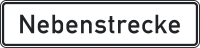 Zusatzzeichen 1012-38 „Nebenstrecke“ -...