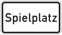 Zusatzzeichen 1012-56 „Spielplatz“ -...