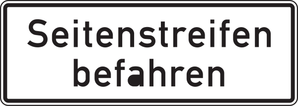 Seitenstreifen befahren
