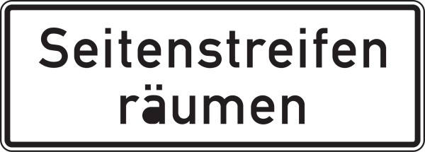 Seitenstreifen räumen