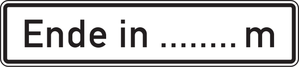 Ende in ... m