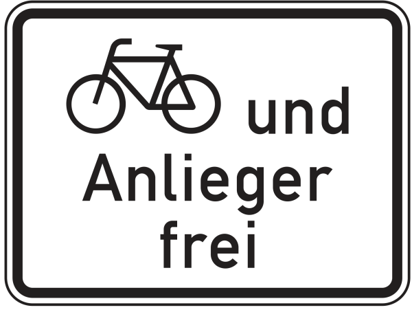 Radverkehr und Anlieger frei