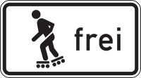 Inline-Skaten und Rollschuhfahren zugelassen