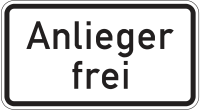 Anlieger frei
