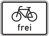Zusatzzeichen 1022-10 „Radverkehr frei“ -...