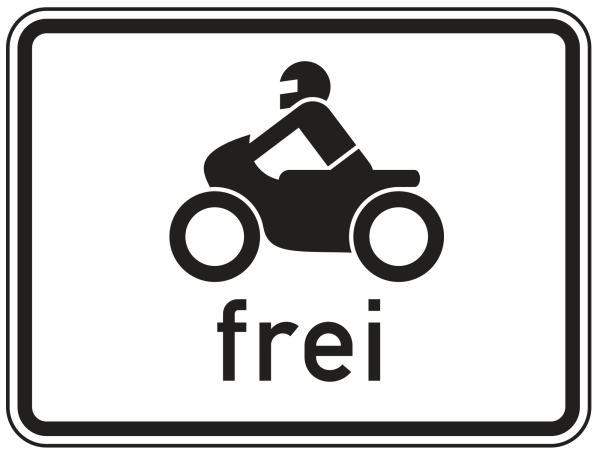 Krafträder, auch mit Beiwagen, Kleinkrafträder und Mofas frei