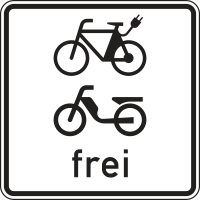 E-Bikes und Mofas frei