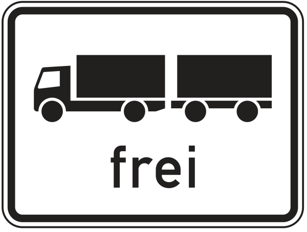 Lastkraftwagen mit Anhänger frei