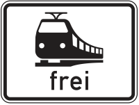 Zusatzzeichen 1024-15 „Schienenbahnen frei“ -...