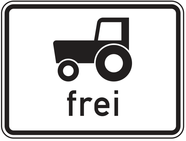 Kraftfahrzeuge und Züge, die nicht schneller als 25 km/h fahren können oder dürfen, frei
