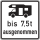 Wohnmobile mit einer zulässigen Gesamtmasse bis 7,5 t ausgenommen
