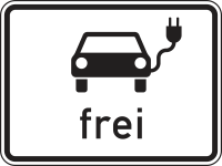 Elektrisch betriebene Fahrzeuge frei