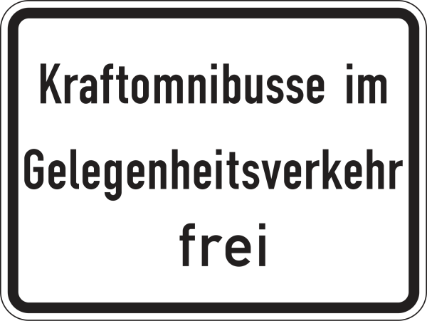 Kraftomnibusse im Gelegenheitsverkehr frei