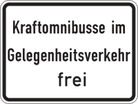 Kraftomnibusse im Gelegenheitsverkehr frei