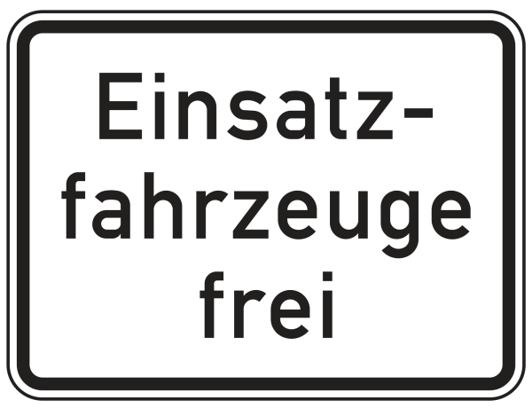 Einsatzfahrzeuge frei