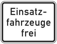 Einsatzfahrzeuge frei