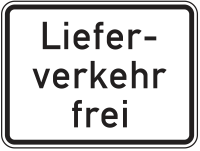 Zusatzzeichen 1026-35 „Lieferverkehr frei“ -...