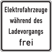 Elektrofahrzeuge während des Ladevorgangs frei